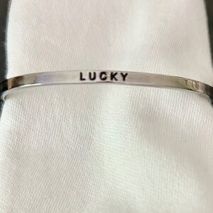 MantraBand Silver Stainless Steel Cuff Bracelet